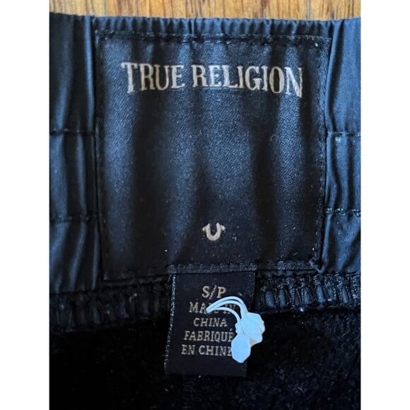 True Religion Black Lounge Trousers Casual Jogger Sweat Pants    Mens Size Small - Picture 3 of 10
